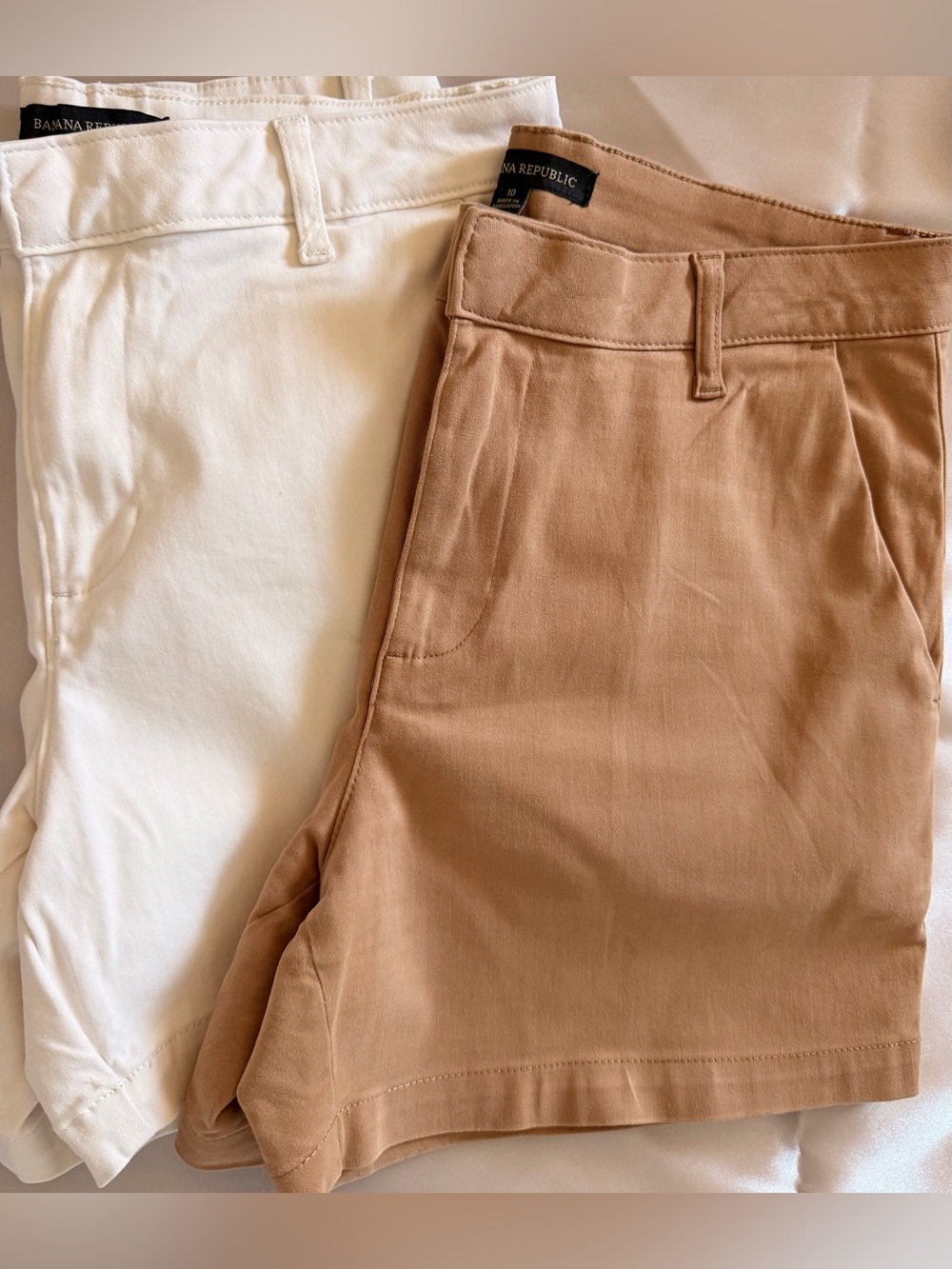 Banana Republic Beige/Camel High-Rise Shorts